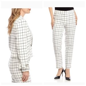 Nine West Plaid Pants & Tie Sleeve Jacket